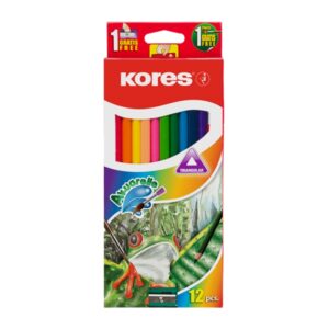 Creyones de Madera Acuarelables 12 Colores Kores