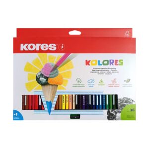 Creyones de Madera 36 Colores Kores