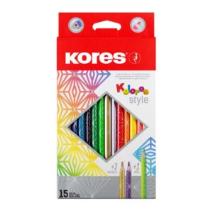 Creyones de Madera Style 15 Colores Kores