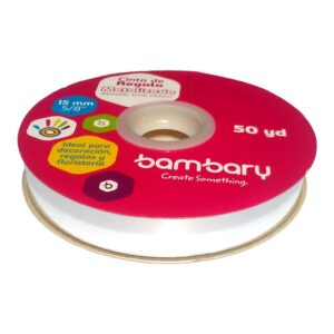 Cinta de Regalo Metalizada Plata 15 mm x 45 mts Bambary