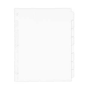 Separador de Materias 8 Divisiones Blanco