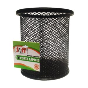Porta Lápices Malla Metálica Negro