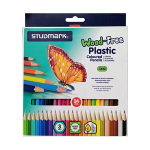 Creyones de Plástico 24 Colores Studmark