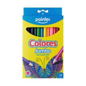 Creyones de Madera Jumbo 12 Colores Pointer