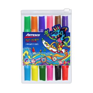 Marcadores Duo Color Jumbo 6 Colores Artesco