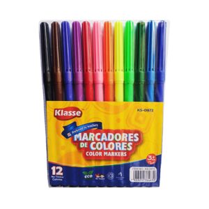Marcador Escolar Fino 12 Colores Klasse