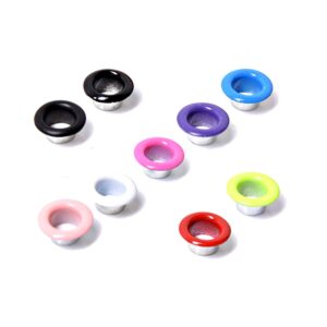 Ojete Redondo 4mm Colores Surtidos Paquete x 100 Uds