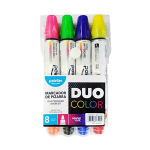 Marcador Pizarra Duo Color 8 Colores Pointer