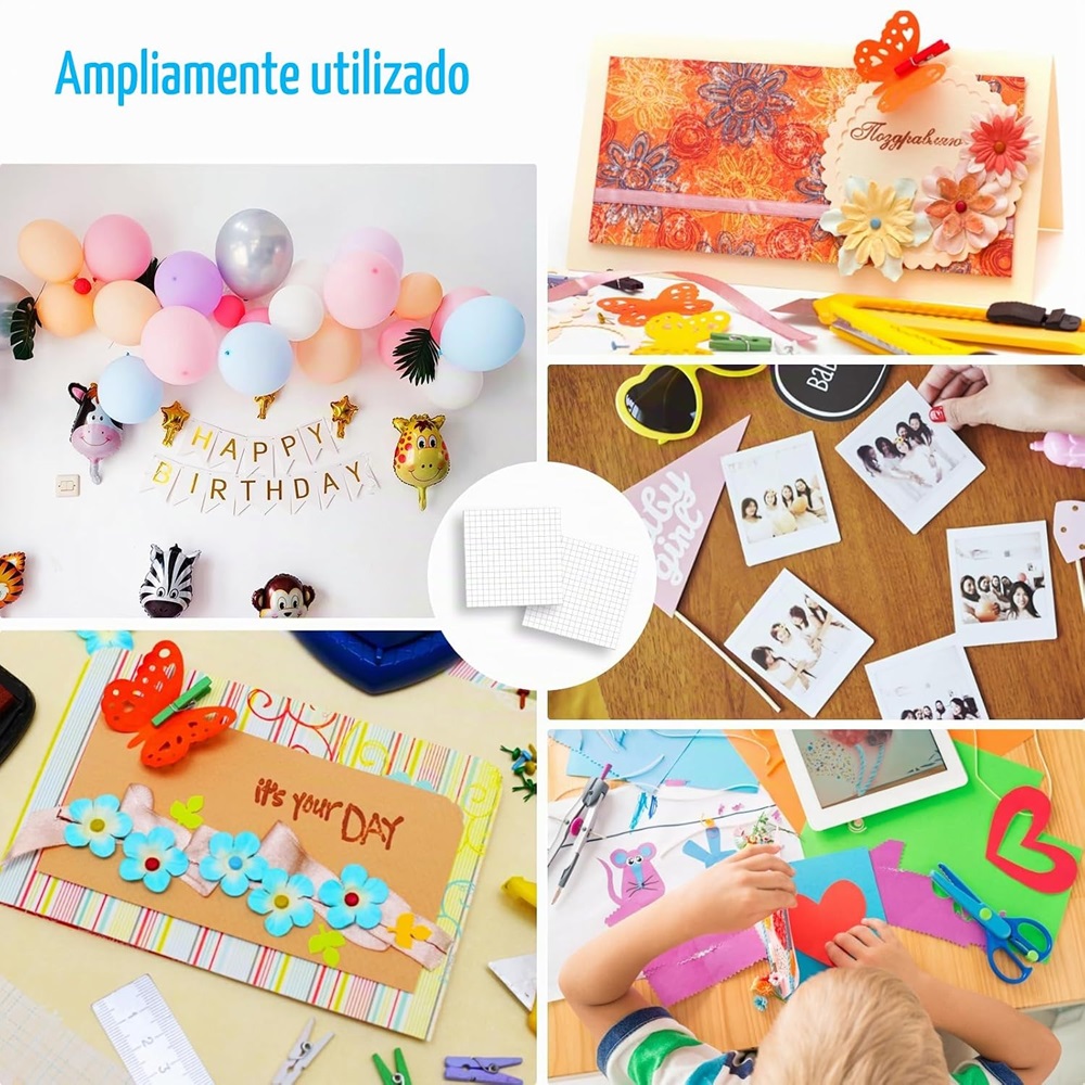 Cinta Doble Faz Espuma 2 mm Almohadilla 10 x 10 mm Bambary - Imagen 3