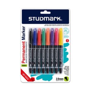 Marcadores Permanentes Punta Fina 8 Colores Studmark