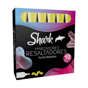 Resaltador Grueso Amarillo Caja x 12 Uds Shark