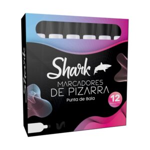 Marcador de Pizarra Negro Shark Caja x 12 Uds
