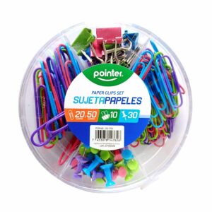 Kit de Oficina 110 Clips y Chinches Pointer