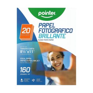 Papel de Fotografía Glossy 160 gr Carta 2 Hojas Pointer