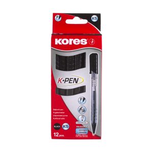Bolígrafo K5 Retráctil P/Media Negro Marca Kores