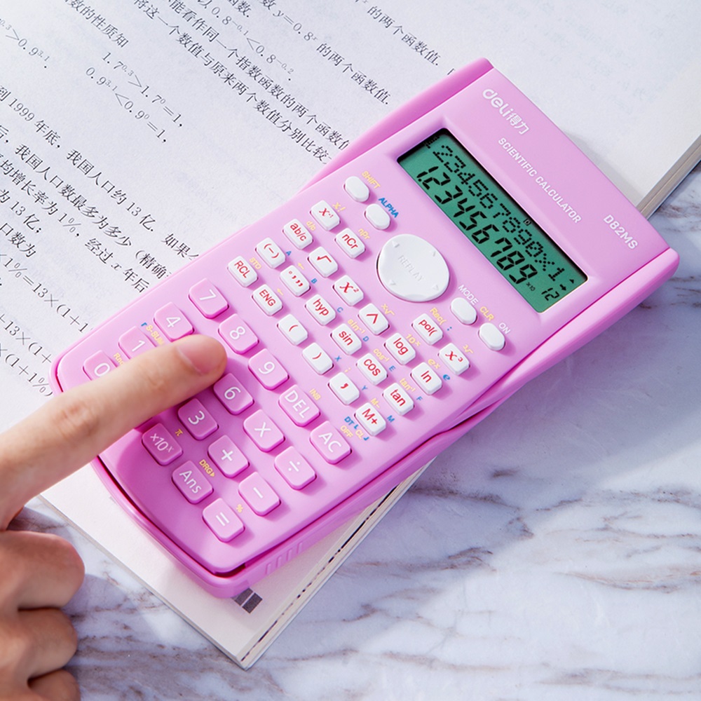 Calculadora Científica Rosada D82MS Deli - Imagen 3