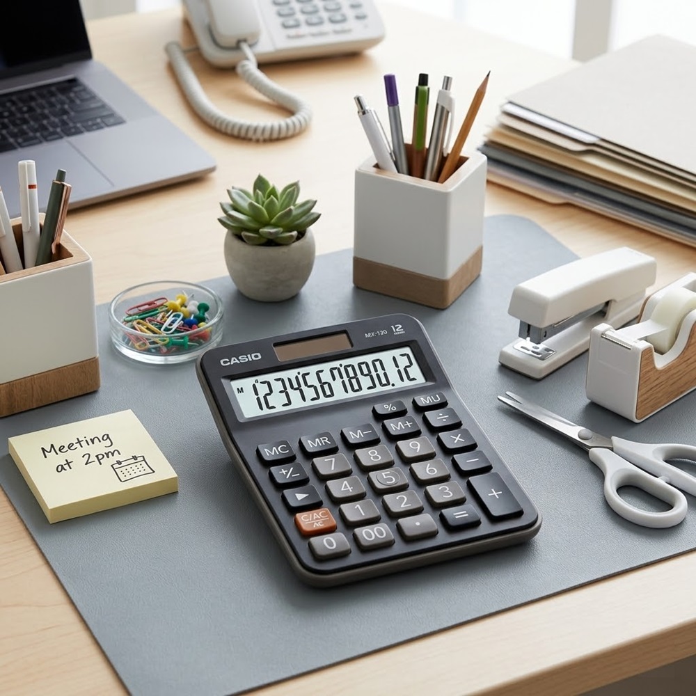 Calculadora de Escritorio Negra MX-12B Casio - Imagen 3