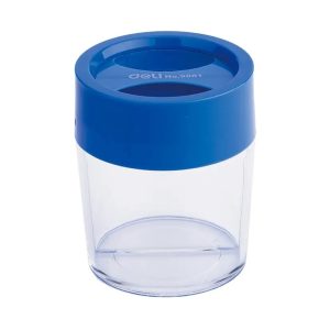 Porta Clip Acrilico Transparente Azul Deli