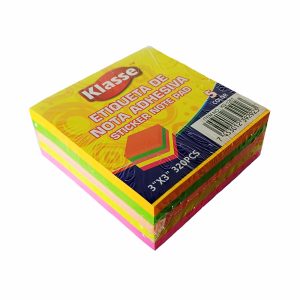Taco Autoadhesivo 76 x 76 mm 5 Colores Neón 320 Hojas Klasse